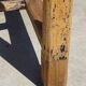 Restored antique farmhouse table, made entirely of solid oak.