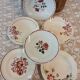 6 mismatched antique soup plates
