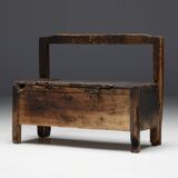 Banc Coffre Primitif Wabi Sabi, France, 19ème Siècle