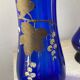 Trio de vases Art Déco bleu cobalt