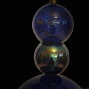 Vintage blue and gold blown glass lamp from the 80s/90s