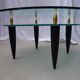 2-tier glass coffee table