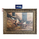 Old 19th century painting of the lower courtyard