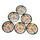 Set of 6 earthenware plates from Sarreguemines, Minton model 248.