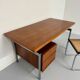 Teak and metal desk designed by George Frydman Efa 1960s vintage