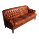 Canapé Chesterfield en cuir vieilli