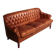 Canapé Chesterfield en cuir vieilli