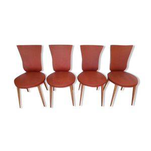 Suite de 4 chaises 1950