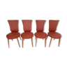 Suite de 4 chaises 1950