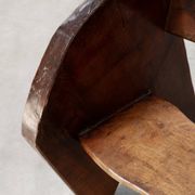 Sculptural anthroposophical wooden armchair, circa 1940s
