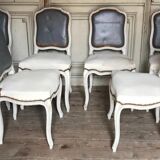 Suite of six chairs style Louis XV