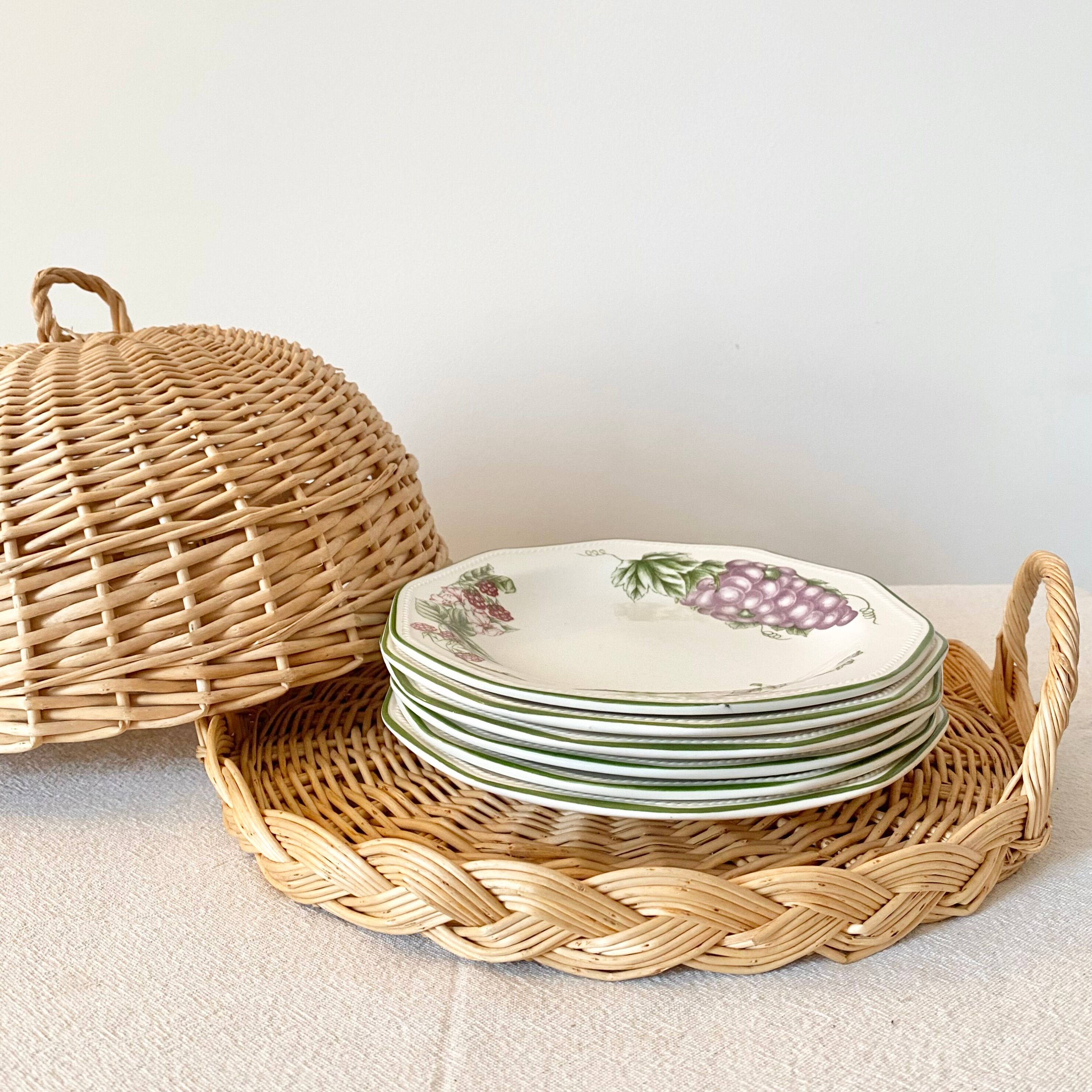 6 English dessert plates