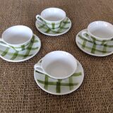 4 Vichy coffee cups