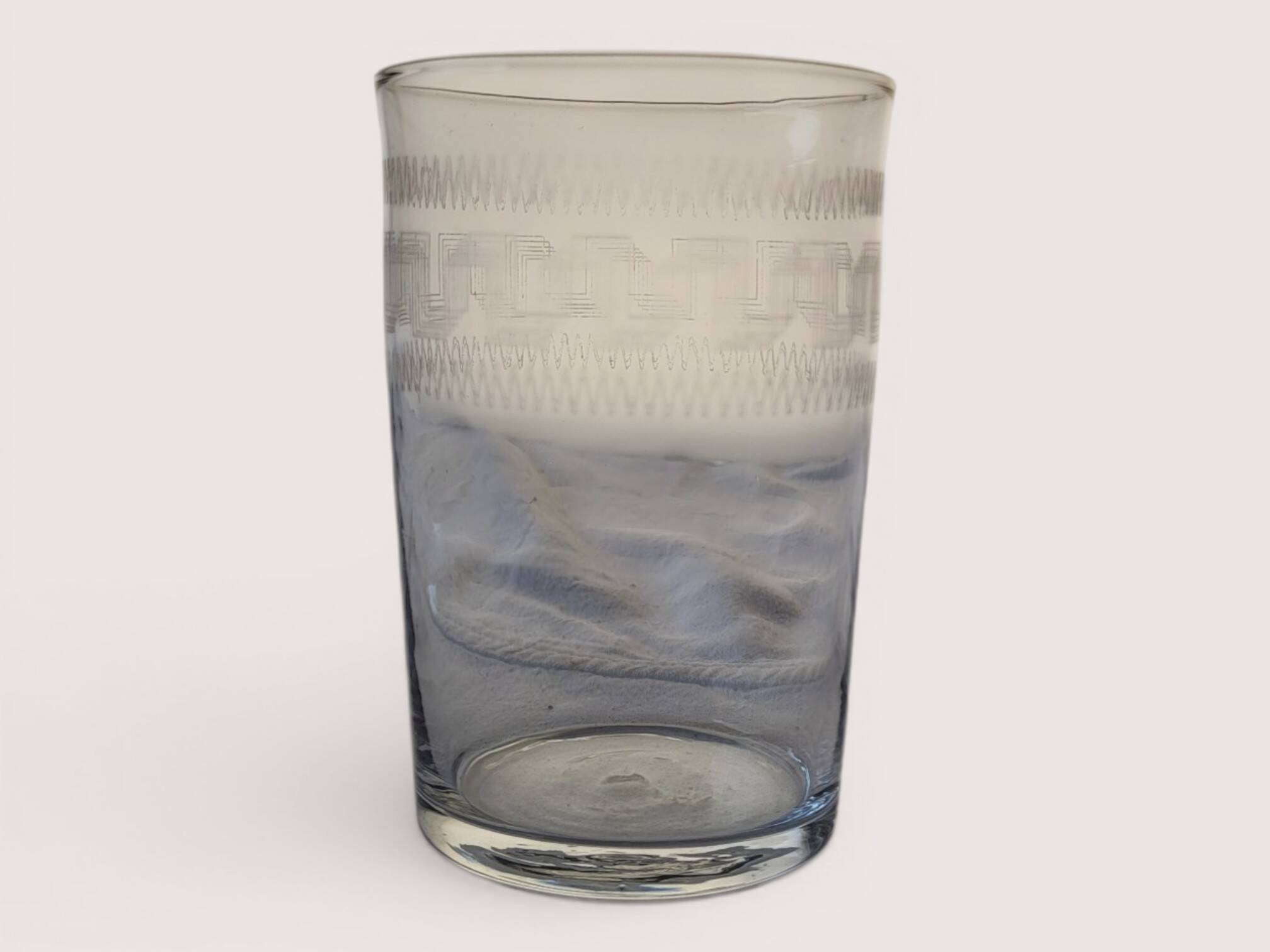 7 decorative Greek-style water glasses
