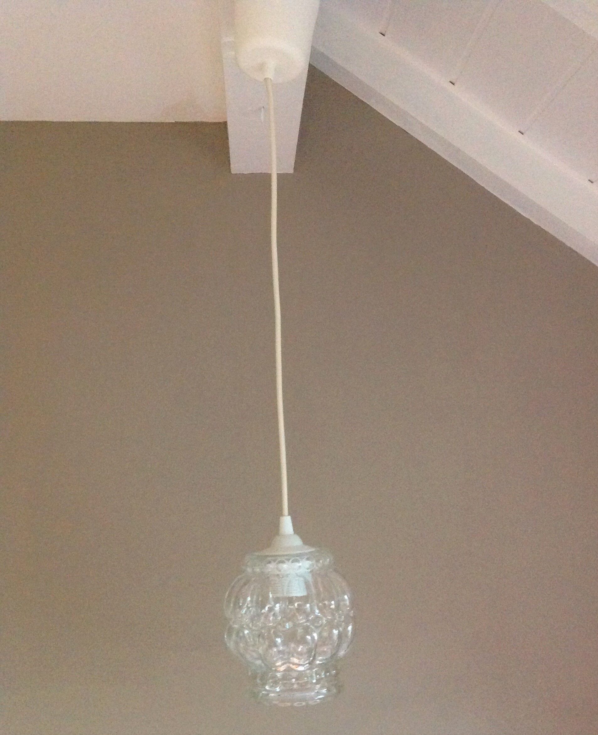 Bubbled glass bell lamp vintage 60s-70s