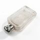 Art Deco hip flask, crystal, France, 1930s