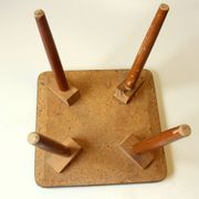 Table d'appoint en bois des années 1950 - support de plante - Vintage