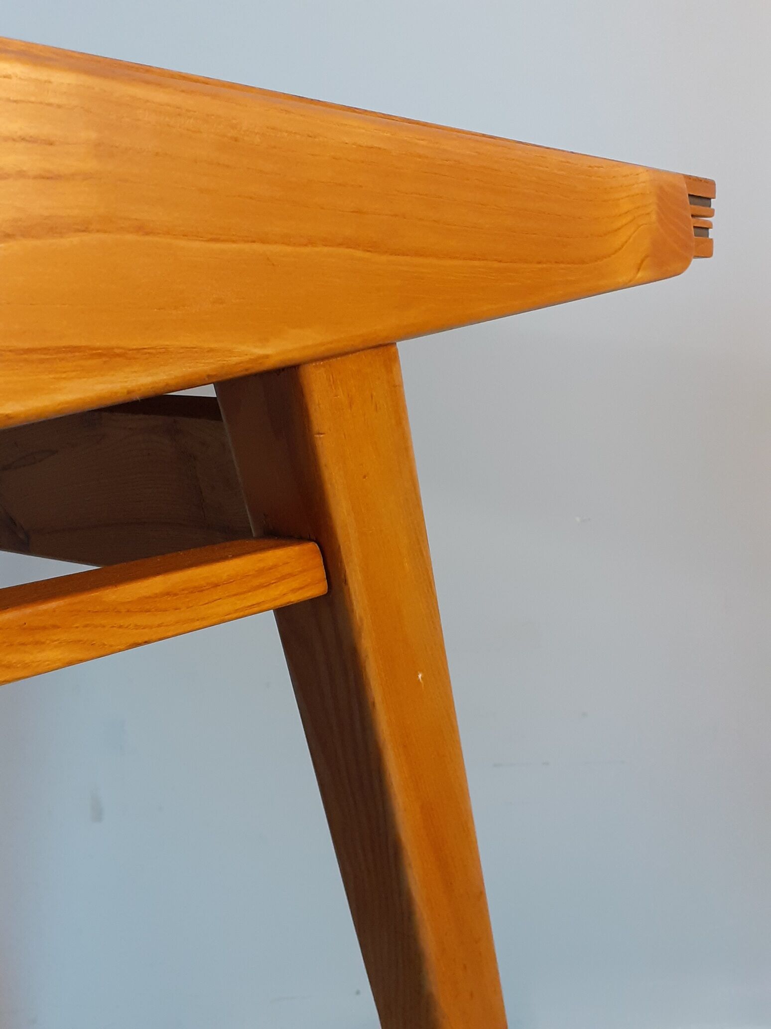 Extendable table in ash by Drevotex, vintage Czechoslovak 1950s