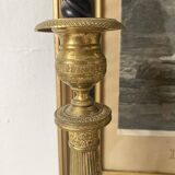 Antique brass candle holder 28 cm