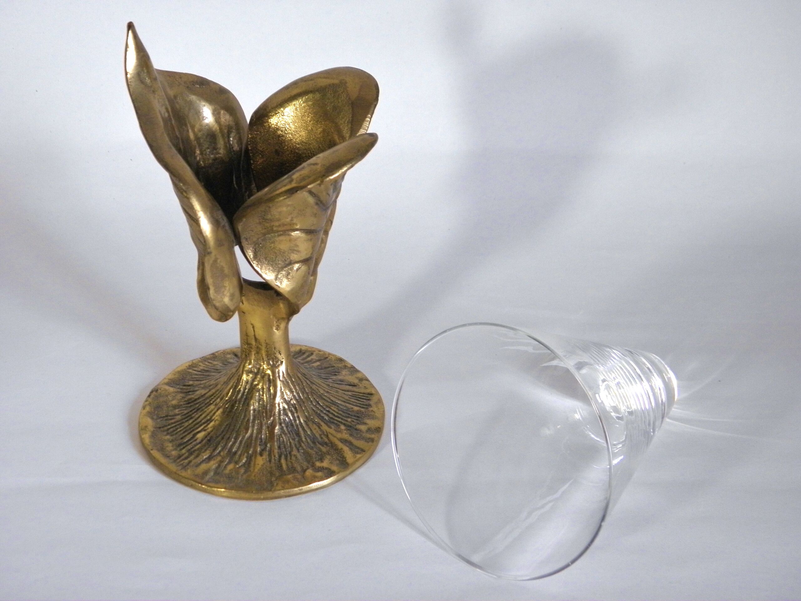 Golden brass chalice