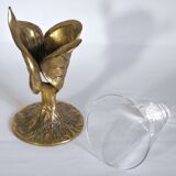 Golden brass chalice