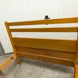 Pair of 1960 Scandinavian twin beds in solid beech