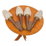 pair of wall lights 1950 to 60 with clichy tulip 27x18