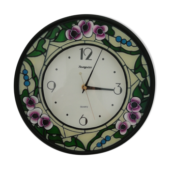 Horloge vintage à fleurs