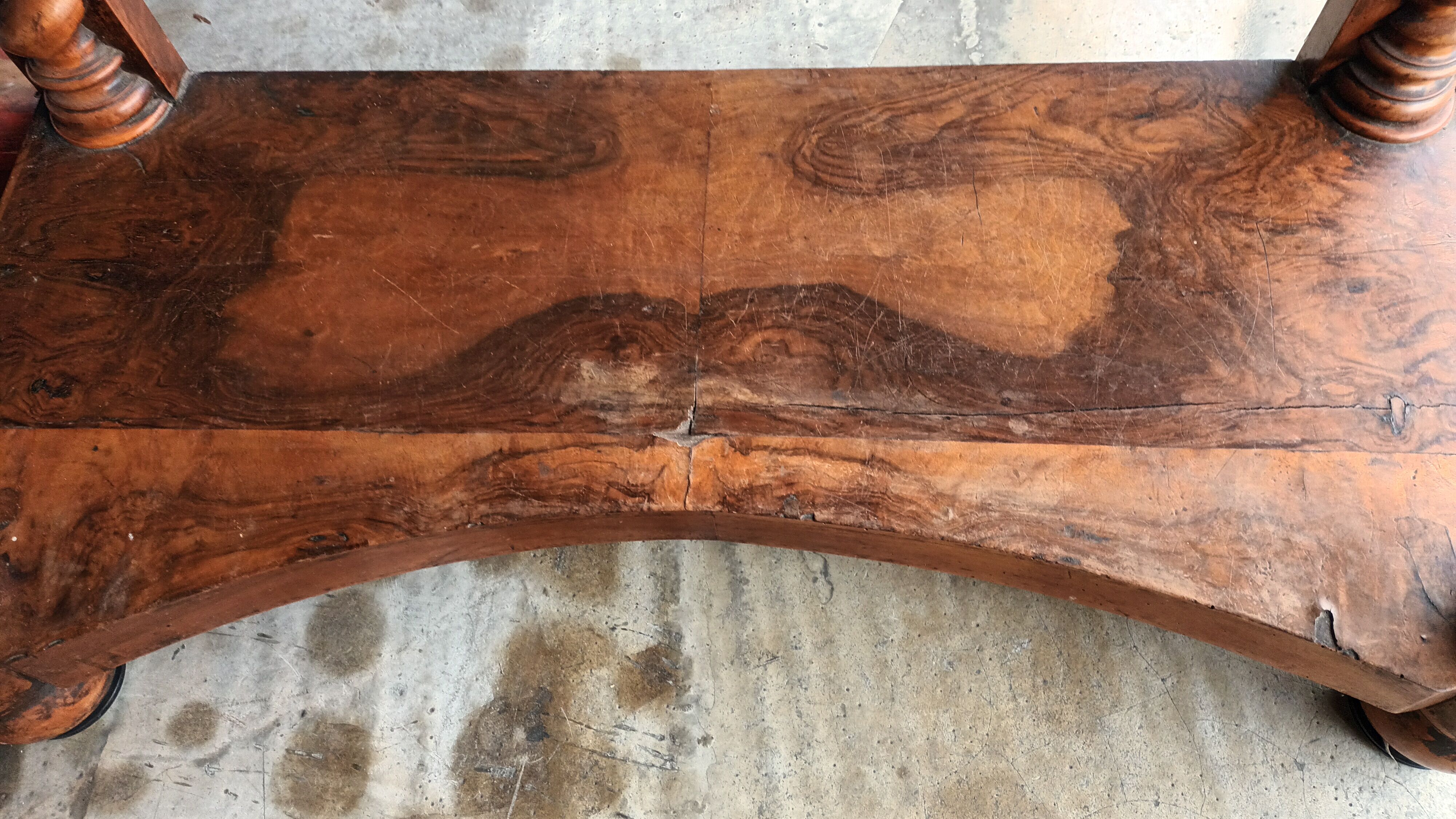 Console Napoleon III with black marble