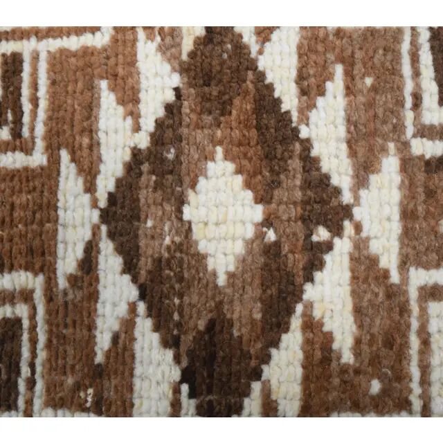 Vintage Turkish Handmade Wool Cotton Beige Runner 81x348