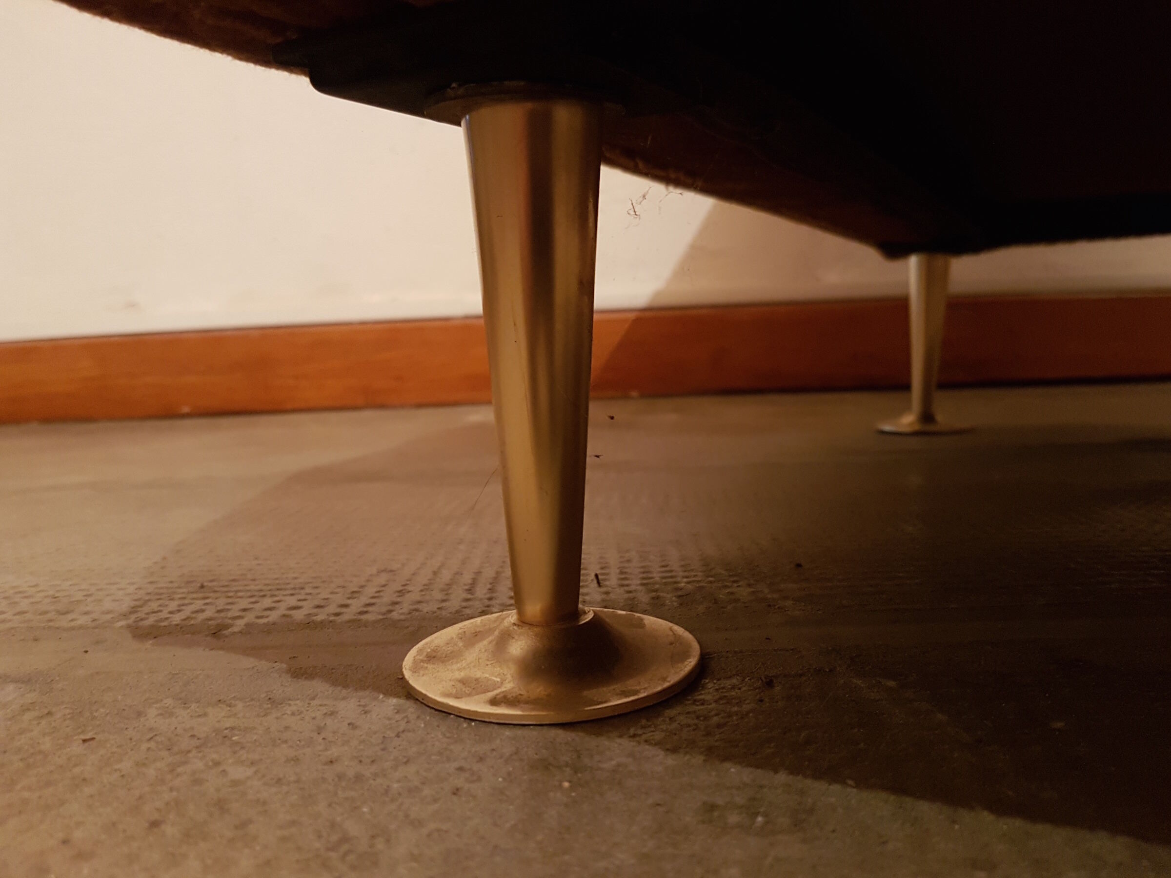 Pair of vintage mustard velvet chairs