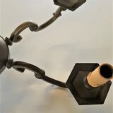 Grey patinated bronze chandelier