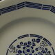 6 flat plates in earthenware from SAINT AMAND. Blue decoration.