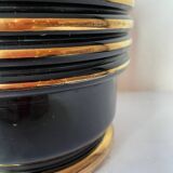 Art deco vase and candle holder set