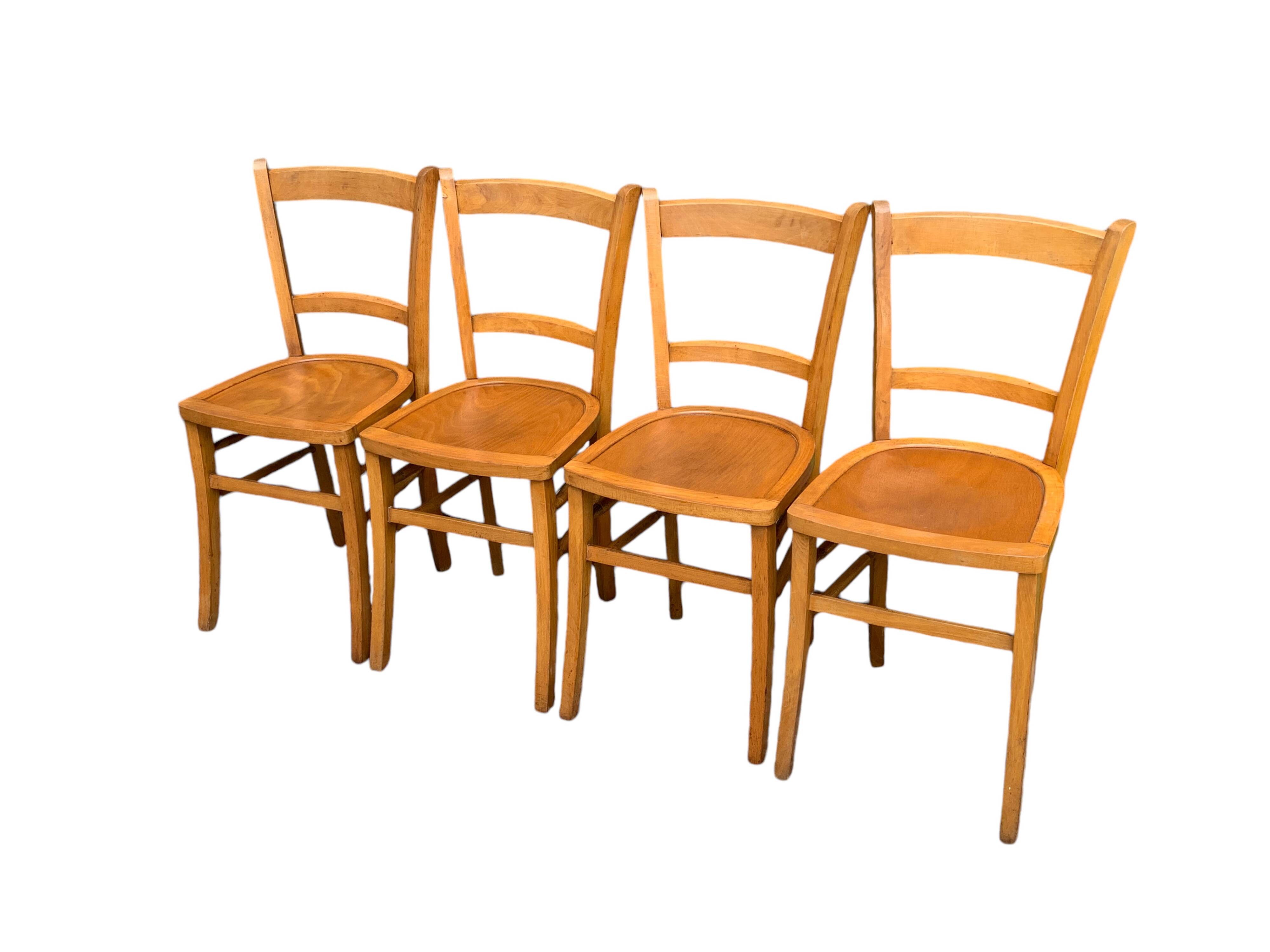 4 vintage Luterma bistro chairs 1940