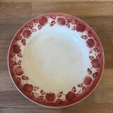 Vintage set of 5 St Amand earthenware plates with apples.