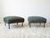 Pair of designer ottoman poufs by Steiner from the 1950s.
