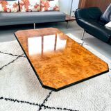 Roche Bobois elm burl coffee table, 1980