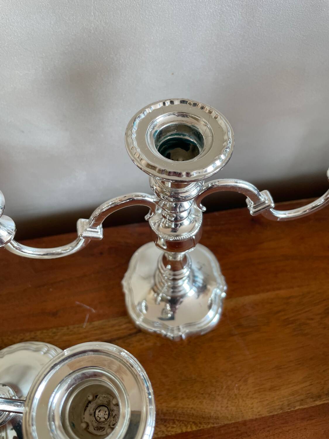 Pair of English candlesticks
