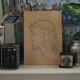Original old drawing art nouveau portrait of a woman