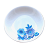 Saladier des années 70 en porcelaine à fleurs bleues