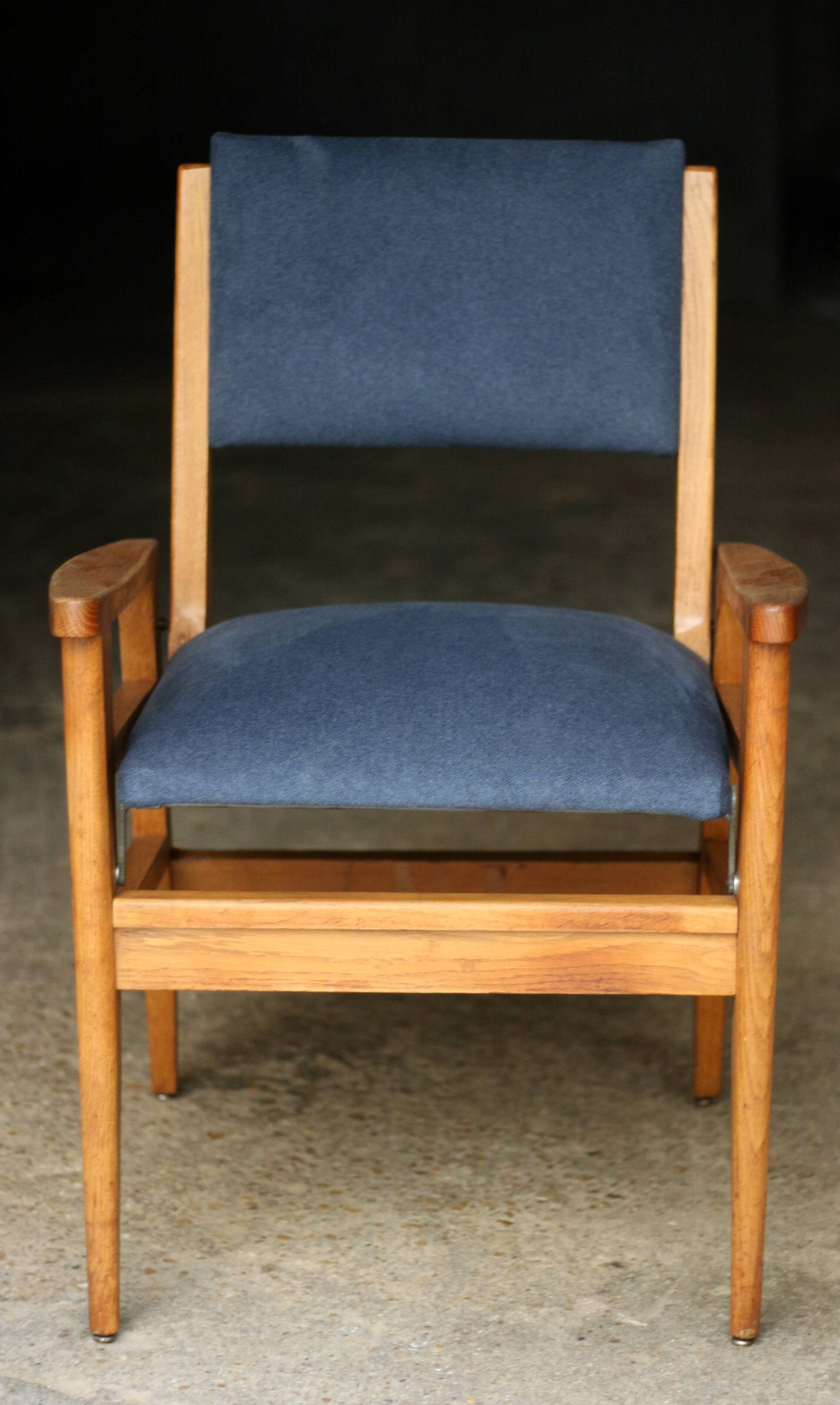 Retractable armchair david freres, marseille (1950s).