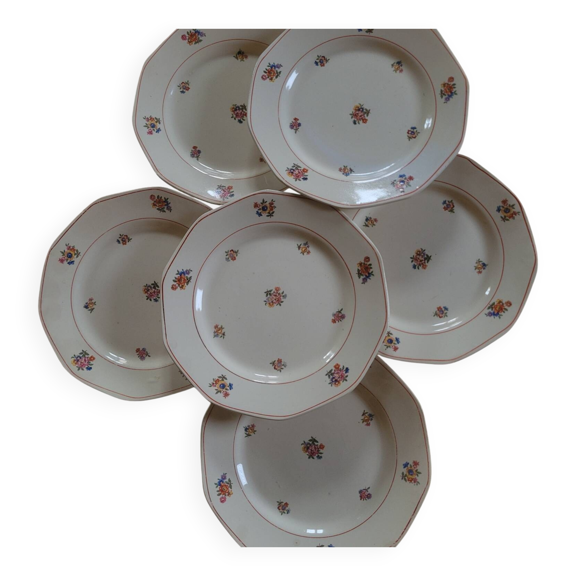 6 dessert plates Moulin des Loup