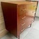 Vintage teak chest of drawers with 4 drawers from the 1960s.