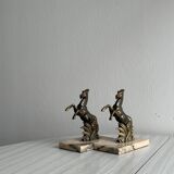 Pair of gilded metal bookends