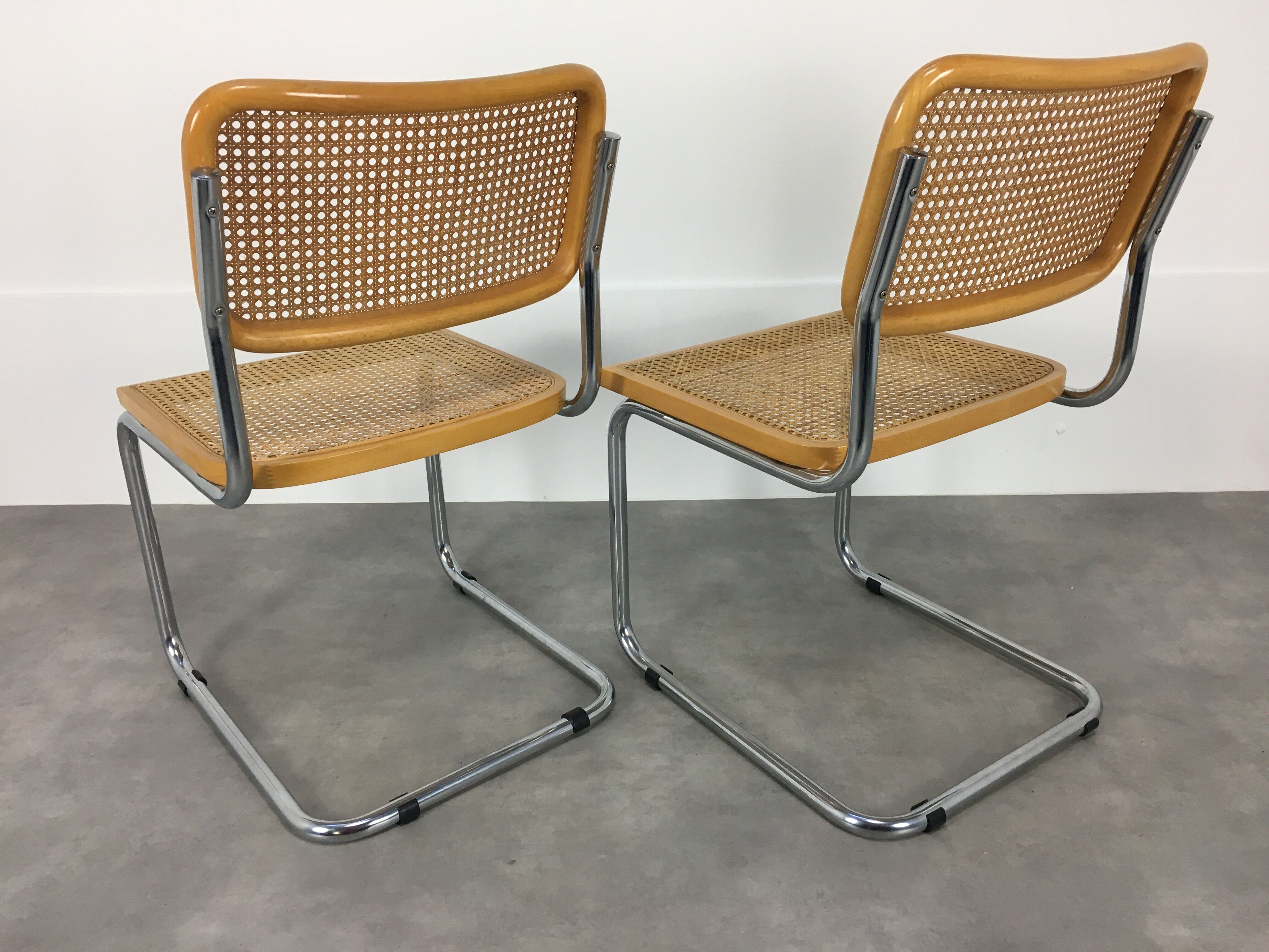 Set of 2 chairs Cesca B32 by Marcel Breuer