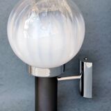 Three vintage wall lamps mazzega opalescent murano italy, year 70