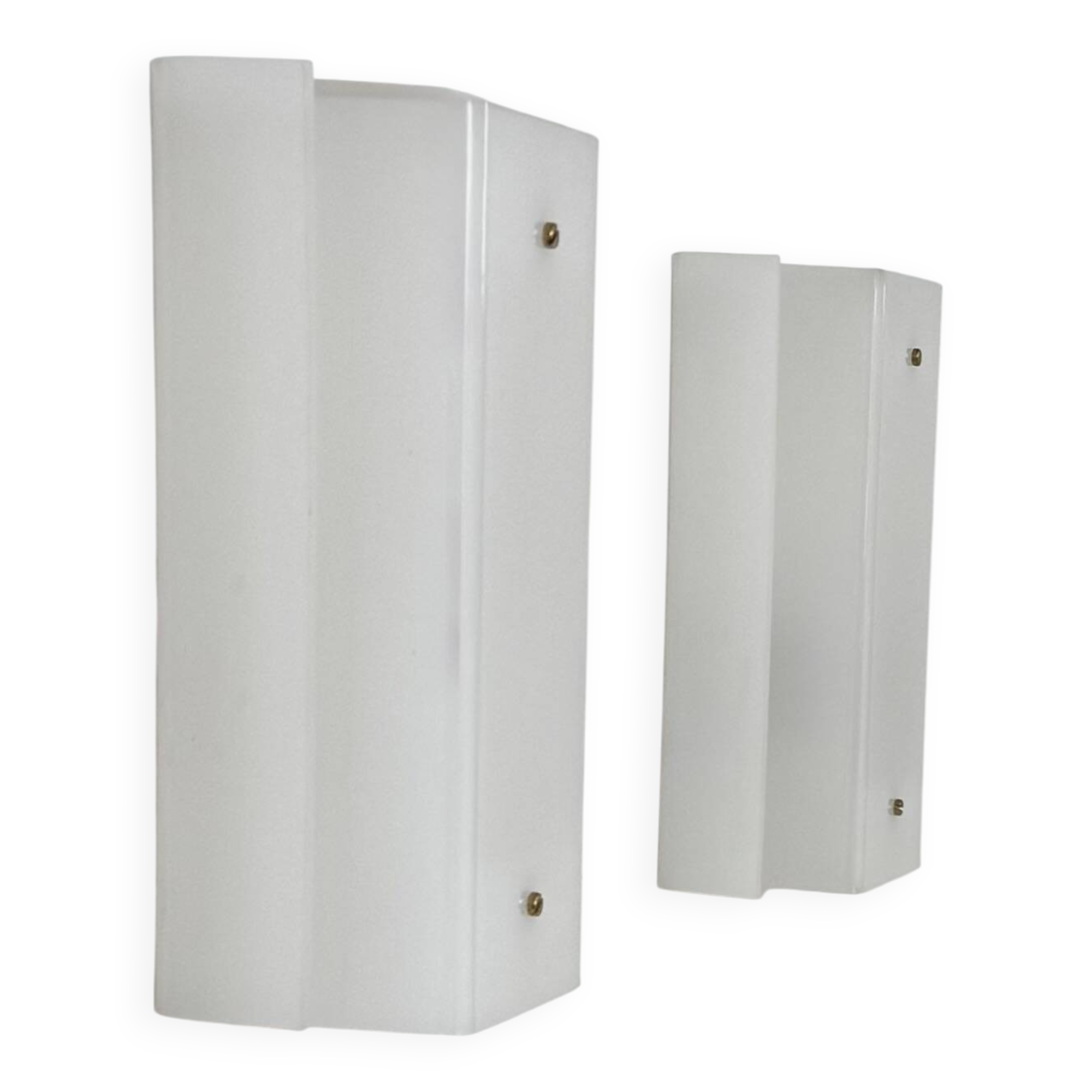 Pair of vintage Perspex wall lights, Italy, 1970.