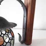 Retro wall light - Globe colored cloisonné glasses. - 1950-60