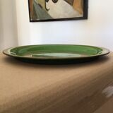 Round painted sheet metal tray